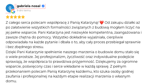 Opinia klienta o Katarzynie Myśliwiec